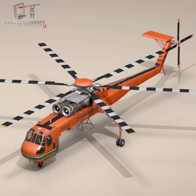s64e skycrane 3D Model .c4d .max .obj .3ds .fbx .stl .blend 