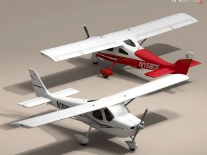 c162 skycatcher 3D Модель