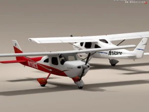 c162 skycatcher 3D Модель
