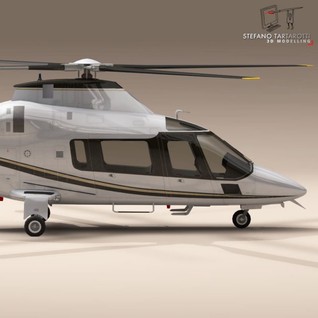aw109 copter Modelo 3D .c4d .max .obj .3ds .fbx .stl .blend 
