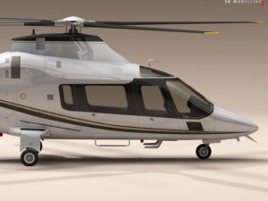 aw109 copter Modello 3D
