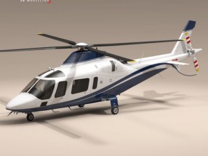 aw109 copter Modelo 3D