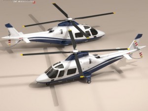 aw109 copter Modelo 3D