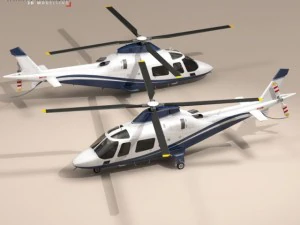aw109 copter 3D Model