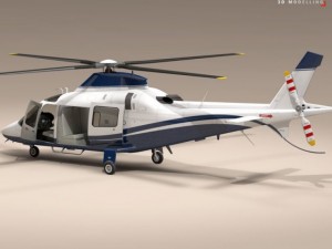 aw109 copter Modelo 3D