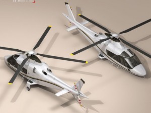 aw109 copter Modelo 3D