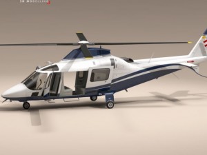 aw109 copter Modelo 3D