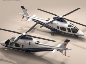 aw109 copter Modelo 3D