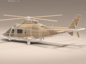 aw109 copter Modelo 3D