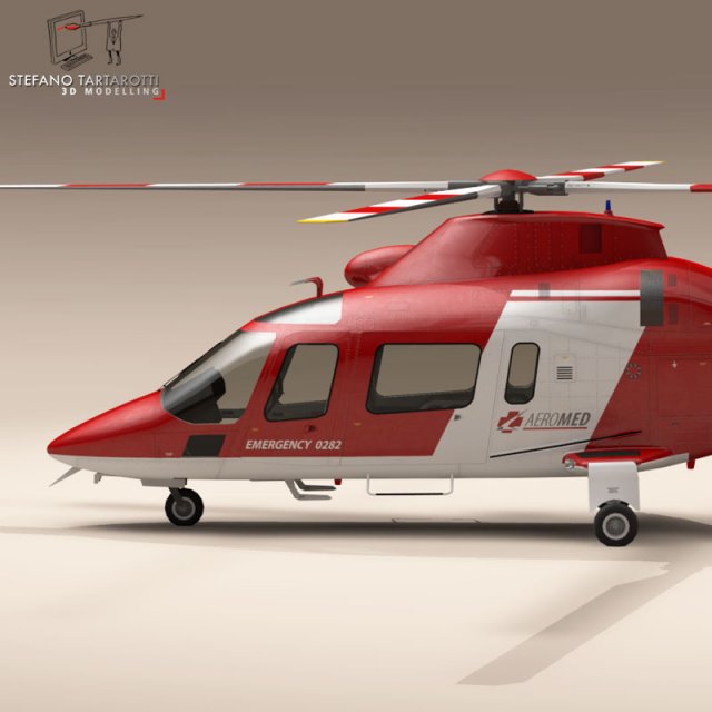 aw109 air ambulance Modello 3D .c4d .max .obj .3ds .fbx .stl .blend 