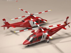 aw109 air ambulance Modello 3D