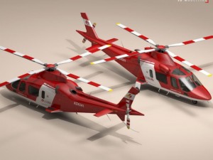 aw109 air ambulance Modello 3D