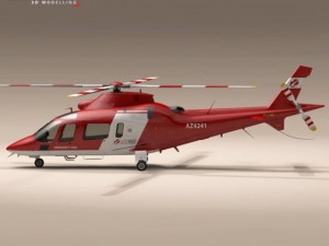 aw109 air ambulance Modello 3D