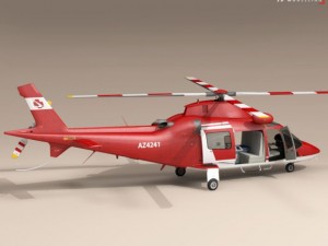aw109 air ambulance Modello 3D