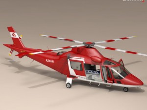 aw109 air ambulance Modello 3D