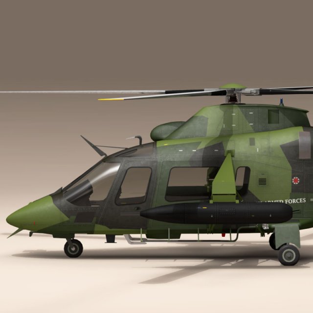 aw109luh swedish air force 3D Model .c4d .max .obj .3ds .fbx .stl .blend 