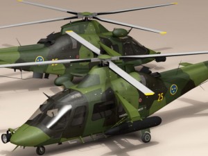 aw109luh swedish air force 3D Model