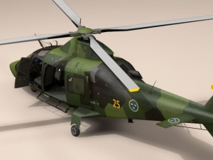 aw109luh swedish air force 3D Model