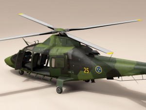 aw109luh swedish air force 3D Model