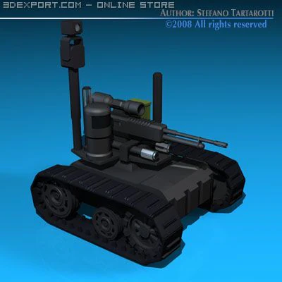 robot pengintai tentara Model 3D .c4d .max .obj .3ds .fbx .stl .blend 