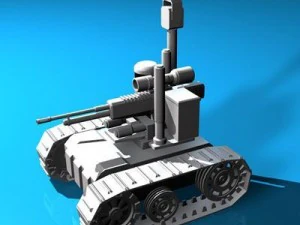 robot pengintai tentara Model 3D