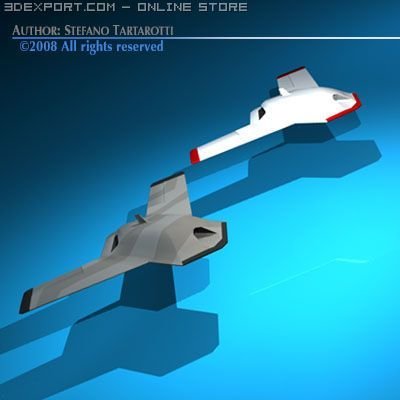ucav Model 3D .c4d .max .obj .3ds .fbx .stl .blend 