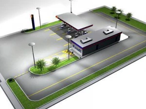 gas station 3D Model