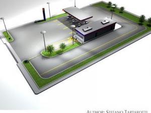 gas station 3D Model