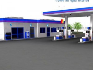 gas station 3D Model