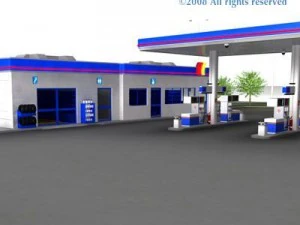 gas station 3D Model