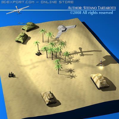 modern warfare scenario 3D 模型 .c4d .max .obj .3ds .fbx .stl .blend 