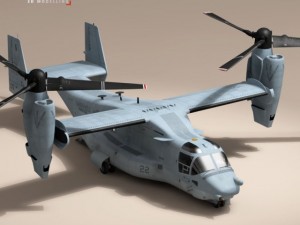 v22 osprey us marines 3Dモデル