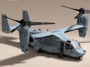 v22 osprey us marines 3Dモデル