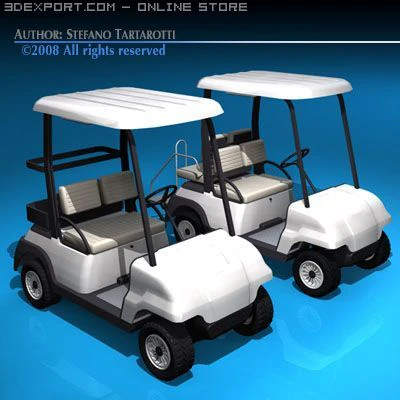 golfcart collection 3D Model .c4d .max .obj .3ds .fbx .stl .blend 