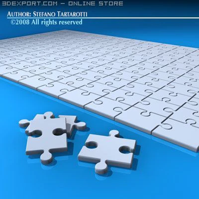 puzzle 3D Model .c4d .max .obj .3ds .fbx .stl .blend 