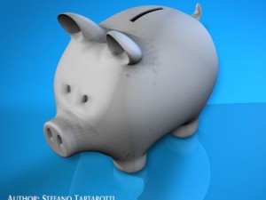 coin pig Modello 3D