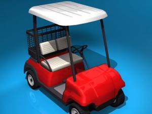 golf cart 2 seats 3D Model