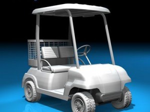 golf cart 2 seats Modello 3D