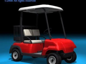 golf cart 2 seats 3D Model