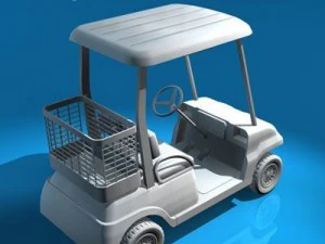 golf cart 2 seats 3D Model