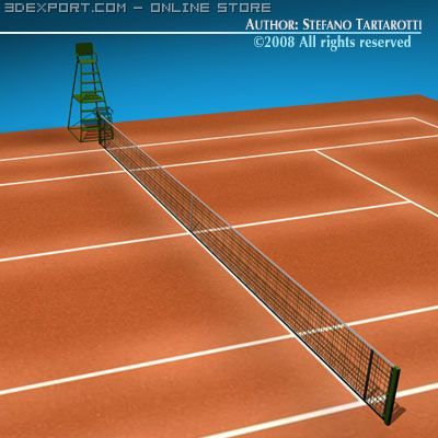 tennis field Modello 3D .c4d .max .obj .3ds .fbx .stl .blend 