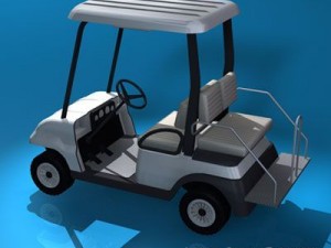 golf cart 4 seats 3D Model