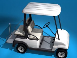 golf cart 4 seats 3D Model