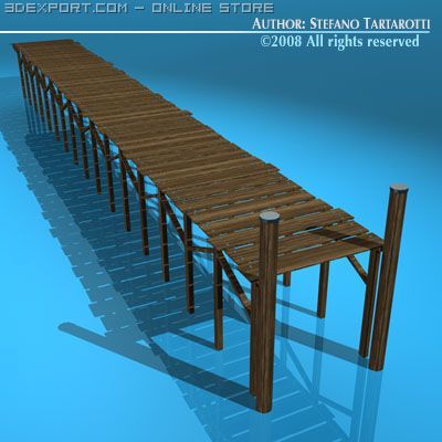 pontoon 3D 모델 .c4d .max .obj .3ds .fbx .stl .blend 