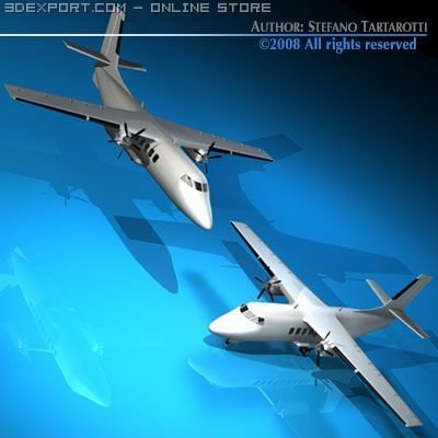 turboprop twin engine Modelo 3D .c4d .max .obj .3ds .fbx .stl .blend 