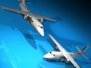 motor duplo turbo&eacute;lice Modelo 3D