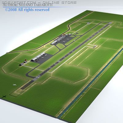 airport scenario Modelo 3D .c4d .max .obj .3ds .fbx .stl .blend 