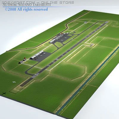 airport scenario 3D Model .c4d .max .obj .3ds .fbx .stl .blend 