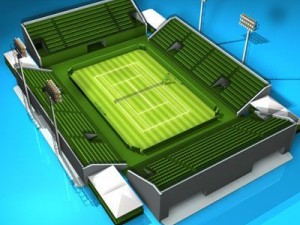 tennis court Model 3D