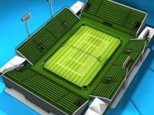 tennis court Model 3D